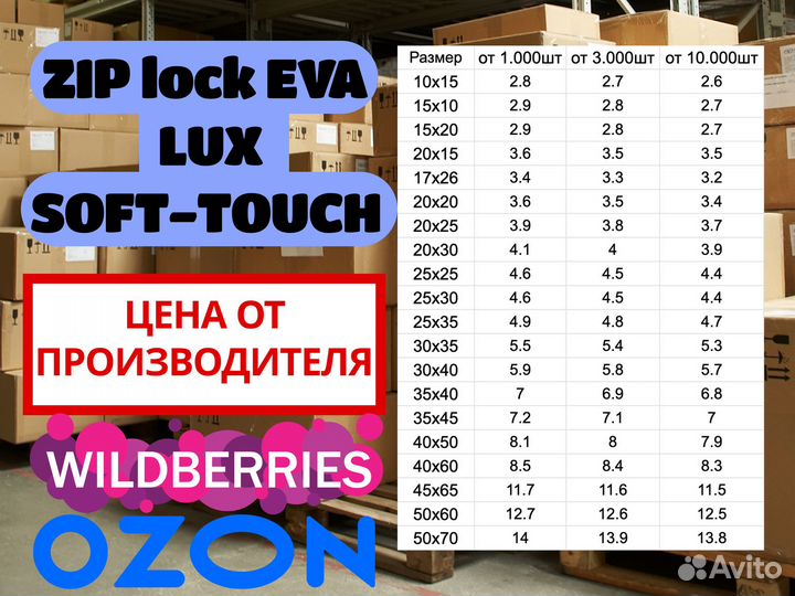 Пакеты зип лок с бегунком