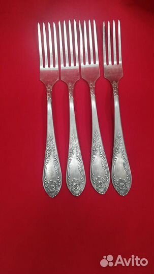 Столовые вилки.Мельхиор.СССР. 4 шт