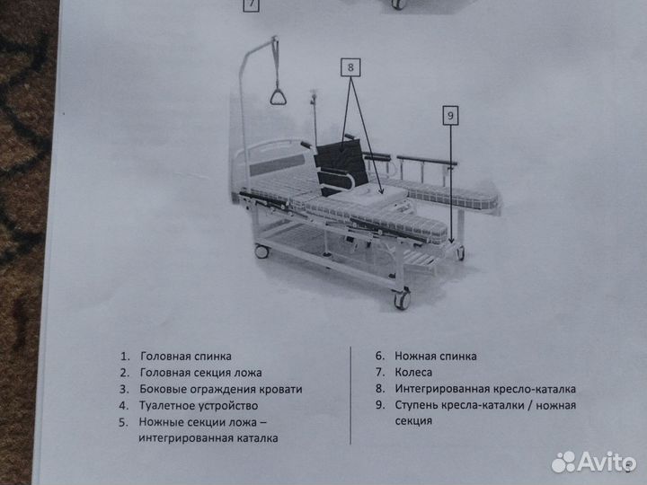 Кровать для лежачих больных Мет integra
