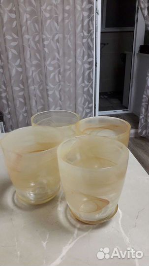 Кашпо(стекло) 4шт