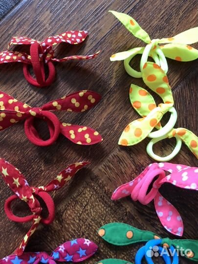 Резинки для волос с маленьким «ушками»