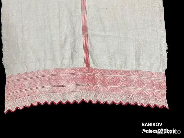 Старинная скатерть 19 век Браное ткачество