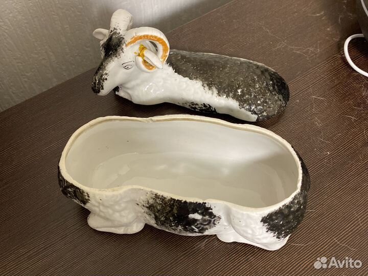 Масленка баран фарфор