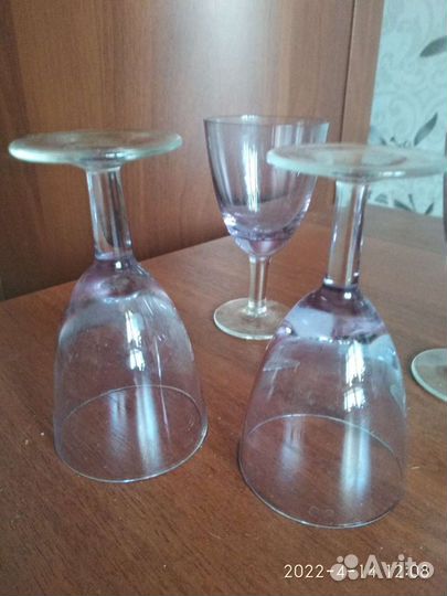 Рюмка на ножке СССР цветное стекло винтаж