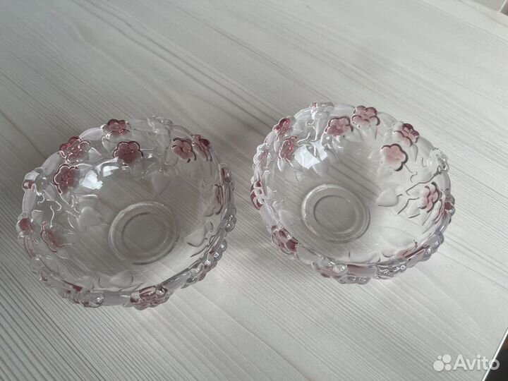 Конфетницы хрустальные пара немецкие