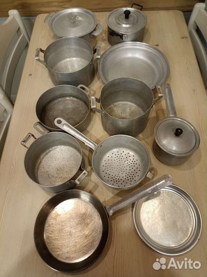 Посуда эмалированная, алюминиевая СССР