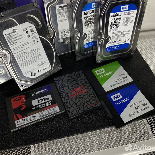 HDD 1,2,4 тб/ Ssd 120,240,480 gb