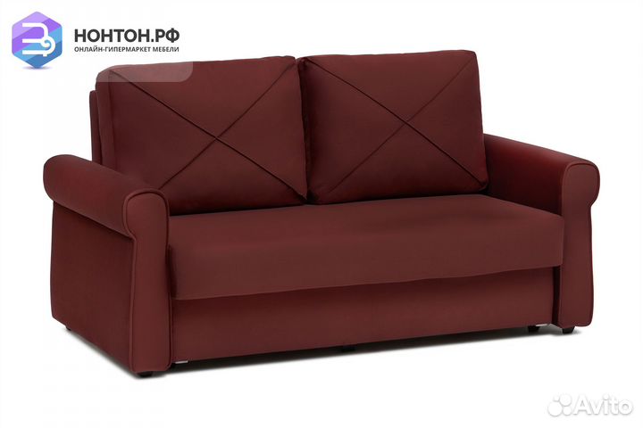Диван еврокнижка Лира бордовый