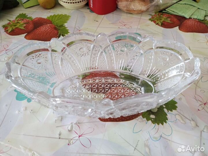 Хрустальная ладья СССР 27 см на 13 см