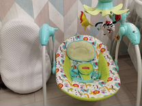 Fisher price переносное кресло качели друзья из тропического леса ccn92