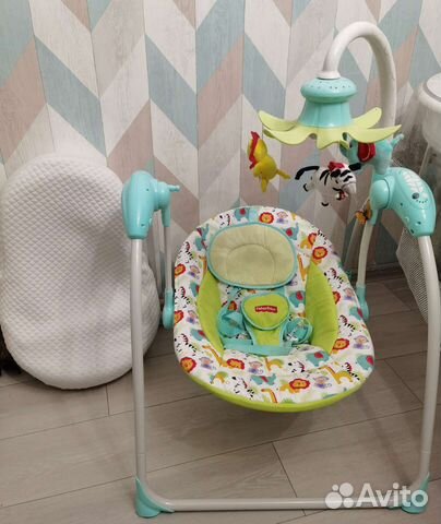 Детские качели fisher price и кокон