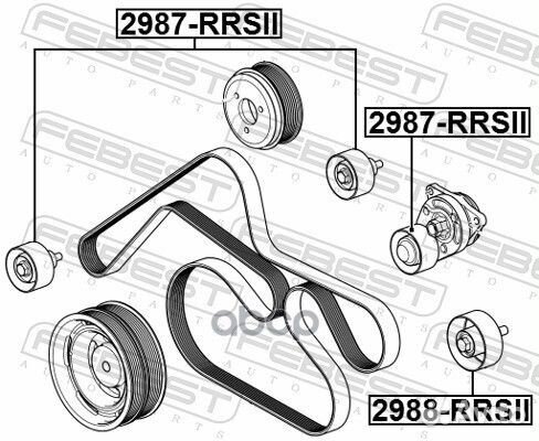 2988-rrsii ролик направляющий Land Rover Range