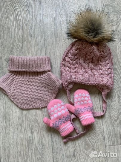 Комплект шапка и снуд для девочки