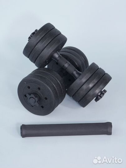 Гантели разборные штанги 2 по 6,7кг, общий вес13,4