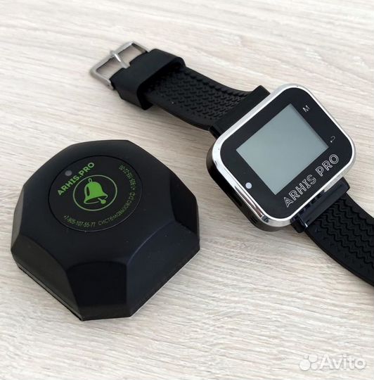 Кнопка вызова официанта модель Бургер с часами