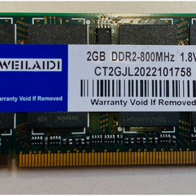 Оперативная память SO-dimm DDR2 Weilaidi 2GB 800MH