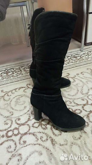 Сапоги зимние женские замшевые 39