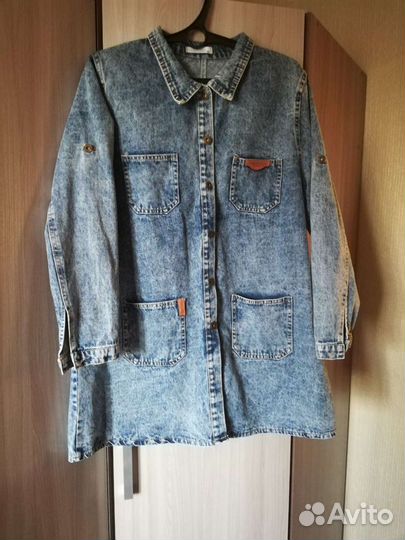 Парка джинсовая