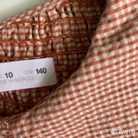 Блузка рубашка zara с воротником 140см 10 размер