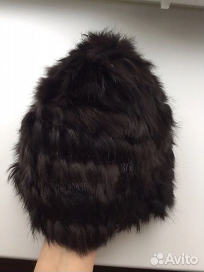 Шапка с мехом кролика новая