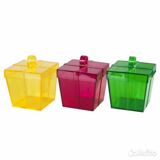 Грузик д/шара Подарок конфетница кр/желт/зел 3шт