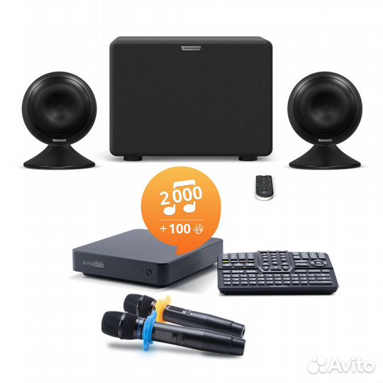 Караоке комплект EvoBox+EvoSound Sphere+Микрофоны