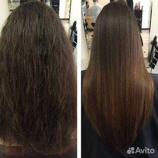 Кератиновое выпрямление волос