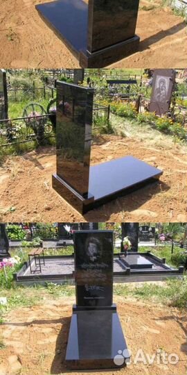 Памятники из чёрного гранита,Карелия