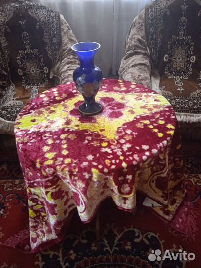 Скатерти плюшевые и шелковые СССР ГДР винтаж