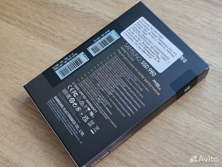 Новый 1 тб SSD Samsung 980