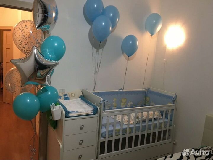 Детская кроватка трансформер с комодом