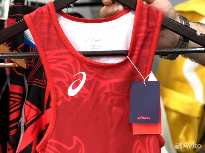 Трико борцовское Alrosa (красный ) /Asics