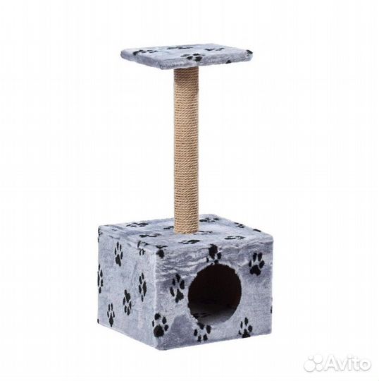 Дом - когтеточка Пушок Квадратный джут 37х37х80см
