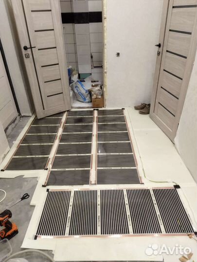 Установка Электрических тёплый полов. Подключение