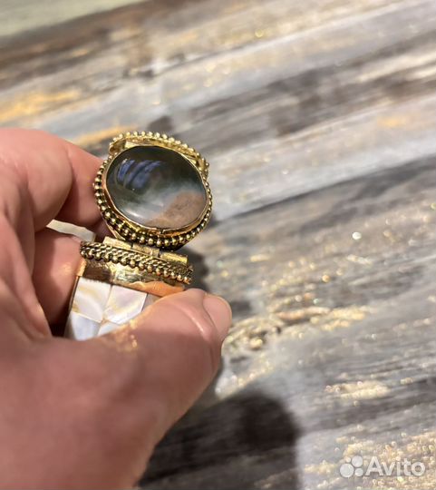 Браслет перламутр с агатом