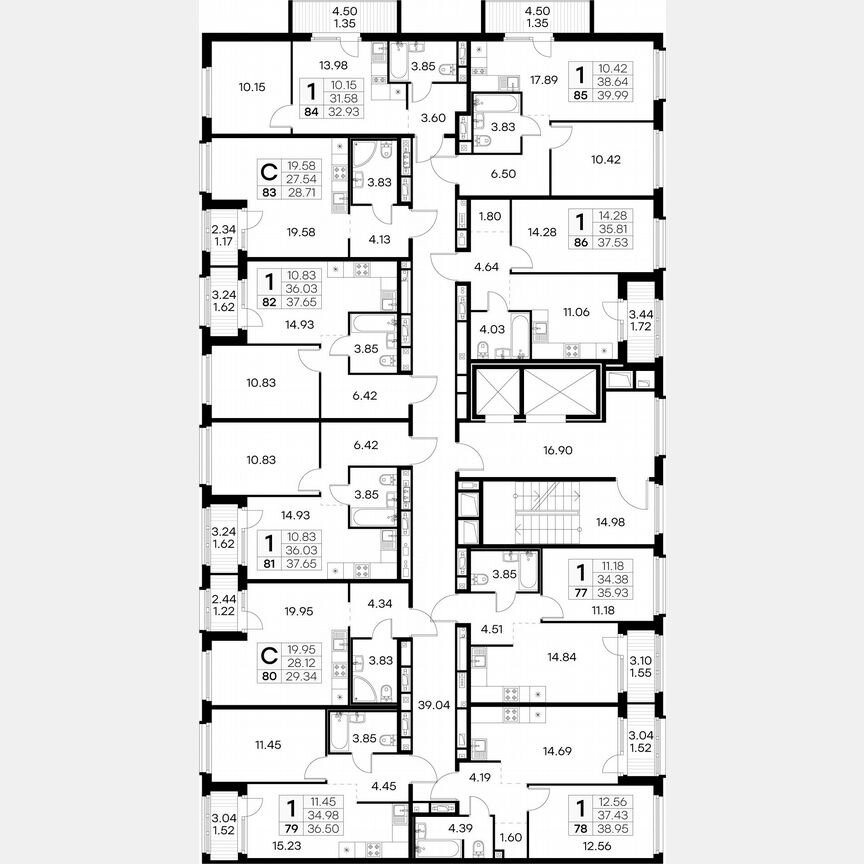 1-к. квартира, 37,5 м², 9/15 эт.