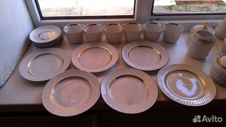 Набор столовой посуды, сервиз Чайка, СССР