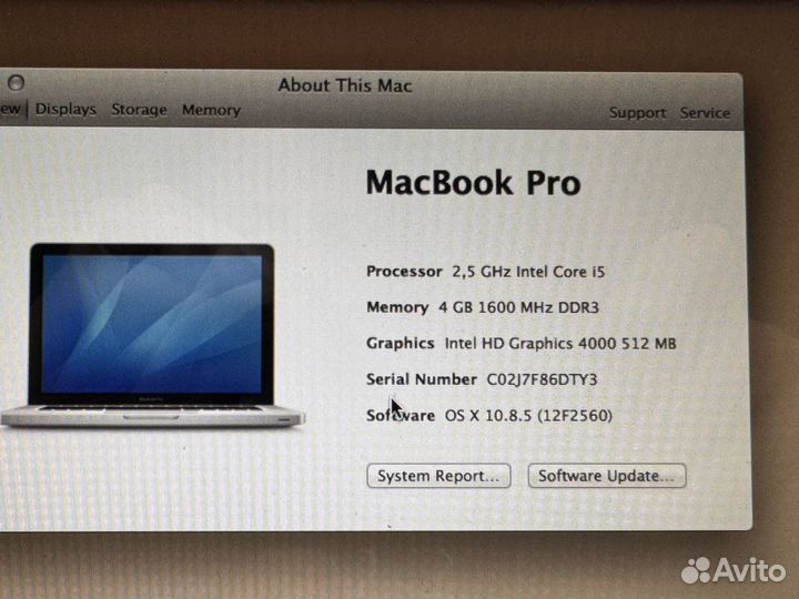 Macbook pro 13 A1278