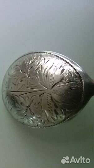 Серебряная антикварная чайная ложка 1892г