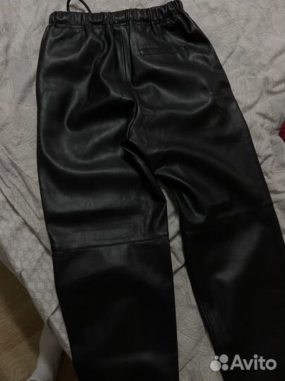 Брюки Mango кожаные