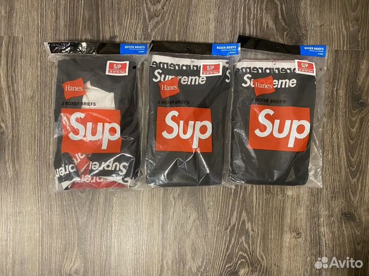 Трусы Supreme Week 1 x Hanes Boxer Briefs