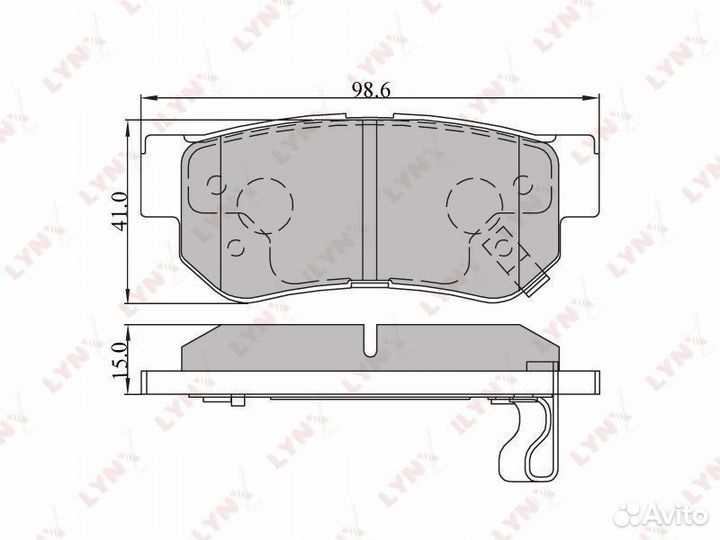 Колодки тормозные зад hyundai Sonata V/Matrix 01/G