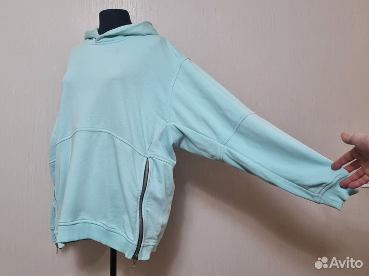 Свитшот с капюшоном женский 48 L с принтом