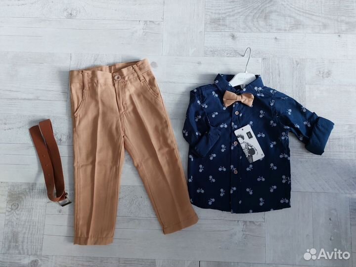 Комплект рубашка и брюки на мальчика, 80-86