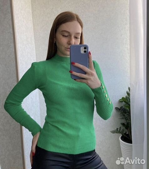 Водолазка лапша с пуговицами на рукавах 42 44