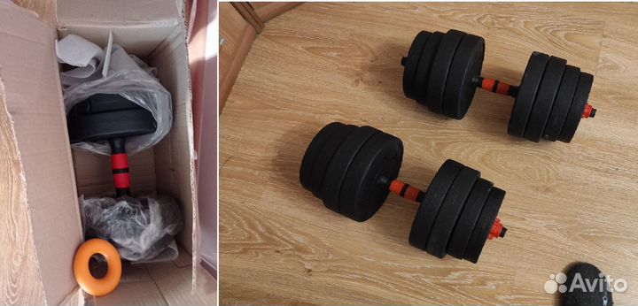 Гантели разборные по 19,5 кг новые