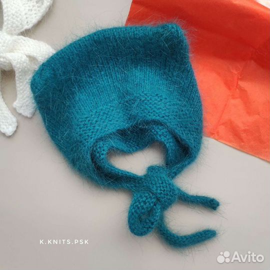 Детская шапочка пушистая с ушками котёнка