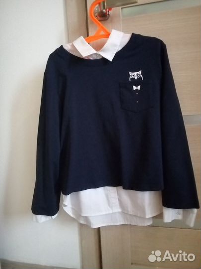 Продам школьный комплект рубашка и джемпер