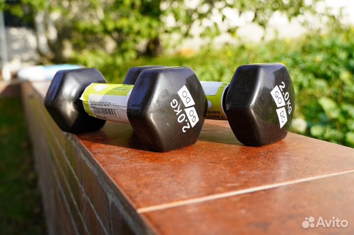 Гантель виниловая 2 кг, Гантели 2 кг