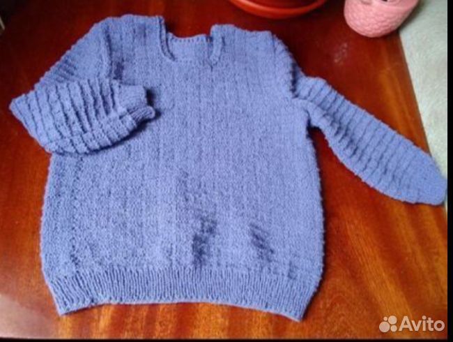 Вязаный трикотажный свитер ручной работы
